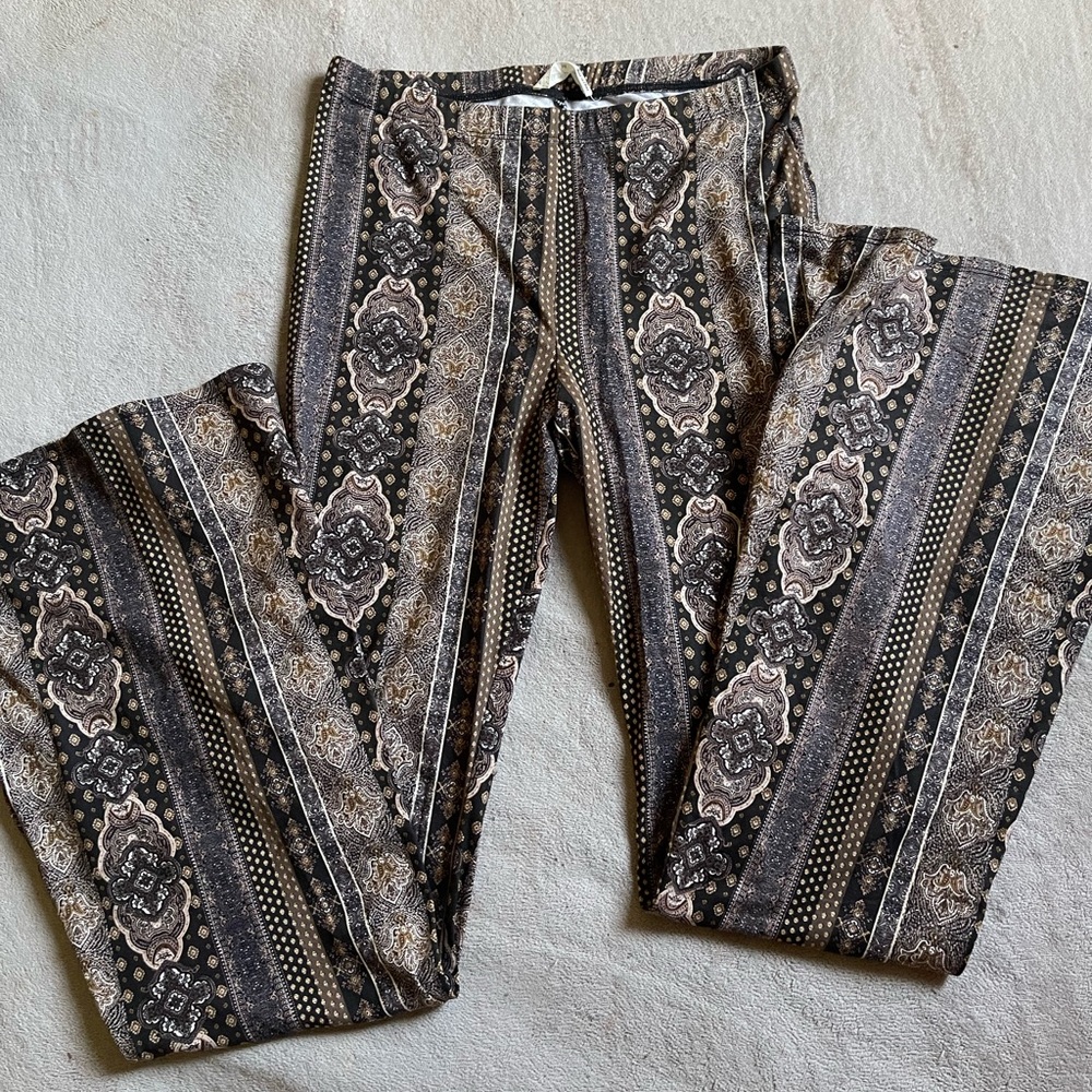 Brand new printed bell bottom pants